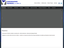 Tablet Screenshot of conversionesflexibles.com
